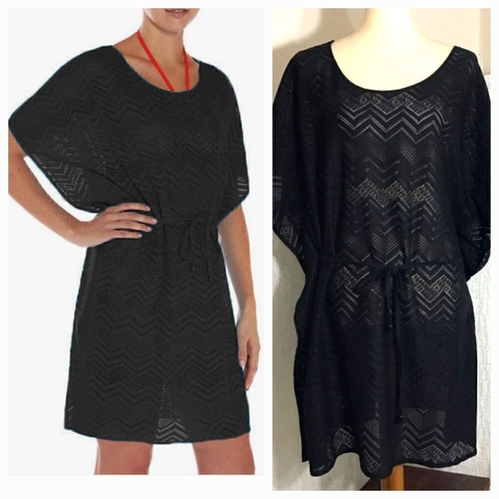 Mario Serrani Black Swim Cover-up Size XL